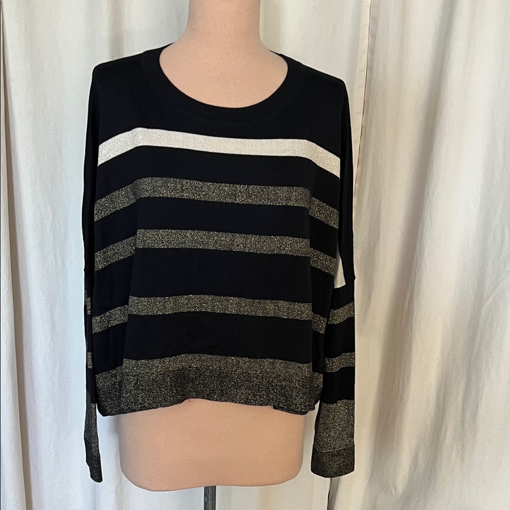 Planet Lauren G one size sweater stripes